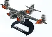Replica Pre-Build Aircraf 1:72 Scale Down Dive Fighter Torpedo Attack Aircraft Carrier Aircraft Diecast Metal Miniature Aircraft Model Collection Gift Display(Gray)