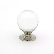 Acrylic and Polished Nickel Cabinet Knobs - Lucite Cabinet Knobs