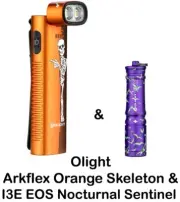 Olight Arkflex Orange Skeleton Adjustable Right Angle & I3E Nocturnal Sentinel