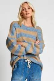 NEW OneTeaspoon OneTeaspoon WOMENS STRIPE BUCKINGHAM SWEATER - STRIPE