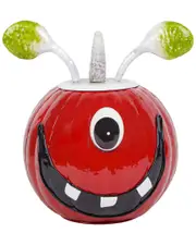 National Tree Company 11in Halloween Single Eye Metal Pumpkin Decoration