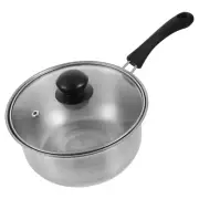 Stainless Steel Pot Single Handle Small Milk Non-stick Saucepan Baby