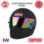 Simpson Racing SA2020 Bandit Racing Helmet Medium - Matte Black #7200028