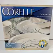 Corelle Coastal Breeze Blue Wheat Service For 4 Livingware New Open Box