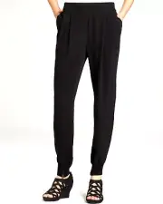 NWT $298 Eileen Fisher Silk Georgette Crepe Slouchy Pants w/ Zip Cuffs 2X