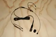 Black Headset Microphone Mic w/ 4 pin mini XLR for Audio Technica Body Packs