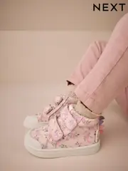 Multi Dinosaur Standard Fit (F) Touch Fasten Strap High Top Washable Trainers (E51674) | $19 - $22