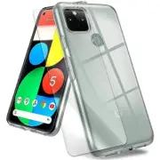 High-Sensitivity Screen Protector Film + Soft Slim TPU Case Fit Google Pixel 5