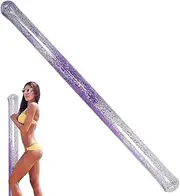 Pool Noodles, Pool Noodles, 58 Inch Safe PVC Portable Smooth Inflatable Glitter Noodle for Swimming, for Swimming, Beach, Floating, Party, Purple