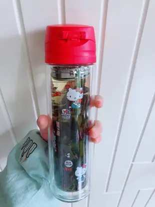 現貨/預購 Hello Kitty 304不鏽鋼茶葉過濾雙層玻璃隨行杯 環保保溫瓶