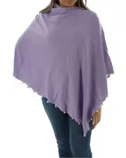 La Fiorentina Pearl Trim Detail Poncho