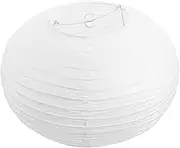 Round Paper Lanterns, Hanging Lamp Shade, White Japanese Pendant Light, Floor Bulb Cage Guard for Living Room Bedroom