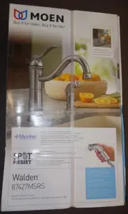 MOEN Walden Single-Handle Kitchen Faucet W Pull Out Sprayer Stainless Finish