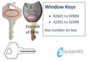Key to Code Number Fits Doric Window or Door Lock 32201-32399 92601-92800
