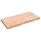 NNEVL Wall Shelf Light Brown 120x60x(2-6) cm Treated Solid Wood Oak