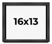 16x13 Shadow Box Frame Grey Charcoal Black | 0.875 Inches Deep | Wood Shadowbox