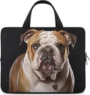 Laptop Case Sleeve Shockproof Computer Carrying Bag English-Bulldog Laptop Bag Tote Lightweight Notebook Case Cover Traveling Briefcase Handle Bags for Travel Business 17inch