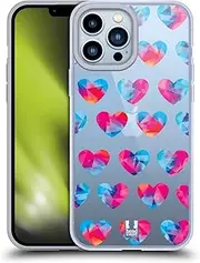Head Case Designs Heart Trend Craze! Gel Case [Military Grade Protection] Compatible with Apple iPhone 13 Pro Max