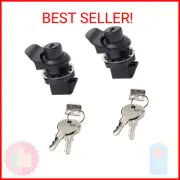 2Pcs Push Button Lock Glove Box Latch, Tool Box Latch for Truck Tool Box Lock Re