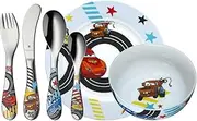 WMF Disney Cars2 Children's 6-Piece Crockery Set with Children's Cutlery Stainless Steel from 3 Years Polished Cromargan Dishwasher Safe