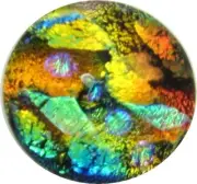 "Mikanti 20mm x 21mm" Unique Individual Hand Made Dichroic Glass Cabochon RELEI