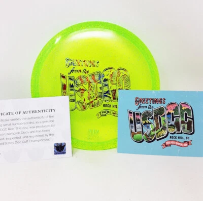 Roc CH 2019 USDGC Post Card w/ COA Sparkle Flag 180g NEW Innova PRIME Discs Rare