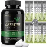BIKAYALUE Creatine Capsules & Electrolytes Powder 150 Creatine Capsules 10 Pa...