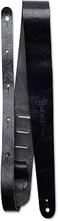 Martin Guitar Leather Guitar Strap with Logo, Guitar Strap for Acoustic or Electric Guitars, Black