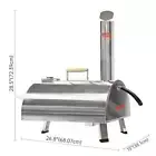 Unbranded Outdoor Pizza Oven 12" Hard Wood Pellet Stainless Steel, Rotatable