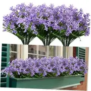 Bundles Artificial Daffodils Flowers, Fake Artificial Greenery UV 22 Purple
