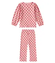 [Konges Slojd] Konges Sløjd Drey printed cotton top and pants set Y 3 pink