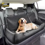 Dog Car Seat Bed for Large under 100Lbs Pet Booster for Back Seat Fully Detachab