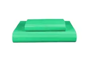 Single Cyan 1000TC Microfibre 1cm Stripe Quilt Cover Set