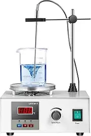 Magnetic Stirrer Hot Plate, Rapid Heating Lab Stir Mixer, Stable Stepless Stirring, Accurate Display Control, Adjustable Secure Design, for Scientific Research, Laboratory Study