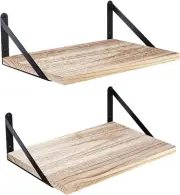 Floating Shelves Wall Bookshelf for Bedroom Bathroom Living Room Wood Wall Mount