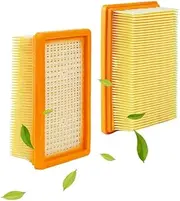 Vacuum Cleaner Filter for Kärcher WD6 MV4 MV5 MV6 WD4 WD5, Flat Pleated Filter with Brush, Vacuum Cleaner Accessories, Filter Replacement for Kärcher 2.863-005.0 Pack of 2