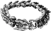 [TQWSVUM] Viking Dragon Bracelets for Men - Norse Mythology Stainless Steel Weave Dragon Link Chain Bangle -Fashion Animal Punk Charm Ouroboros Amulet Wristband Jewelry