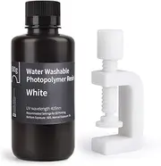ELEGOO Water Washable 3D Printer Resin LCD UV-Curing Resin 405nm Photopolymer Resin for LCD 3D Printing 500Gram White