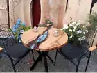 Blue Epoxy Resin Coffee Table Top Live Edge Walnut Wood Garden Furniture Decors
