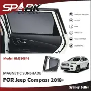 SP MAGNETIC CAR WINDOW SUN SHADE BLIND MESH REAR DOOR FOR JEEP COMPASS 2018+