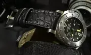 MA WATCH STRAP 26 24 22 MM GENUINE GATOR BLACK II ROUND SCALE FOR PANERAI ETC