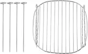 Baxnore Stainless Steel BBQ Rack, Double Layer Baking Tray, Replacement BBQ Rack, Non Stick Baking Tray, Multifunction Baking Tray for Air Fryer