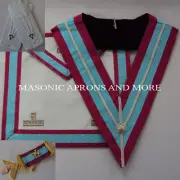 Mark Worshipful Masters Apron(Black Belt), Collar, Jewel & Gloves Set(MA5121-B)
