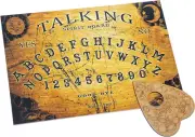 Wiccan Star Wooden Ouija Board Game with Planchette and Detailed Instruction