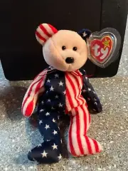 1999 TY Spangle Beanie Baby Pink Face Tag Errors
