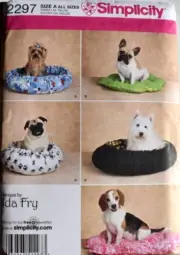 SIMPLICITY CRAFT PATTERN 2297 PET BEDS 2 SIZES UNCUT NEW FF