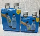 SodaStream 0.5L & 1L Carbonating Slim Bottle, 2 Pack, White