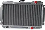 3 Row Full Aluminum Radiator ，Compatible With Nissan 720 2.4L 2.0L 1983-1986 L4 AT MT
