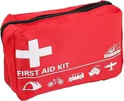 Ruilogod Outdoor First Aid Kit Red Nylon Medic Watertight Rescue Bag