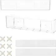 US Nursery Bookshelf Easy to Install Picture Ledges Shelf Versatile Floating Shelves Space Saving Kids Bookshelf Wall Mounted Clear Acrylic Kids Magazine Hanging Racks for Bedroom(transparent)